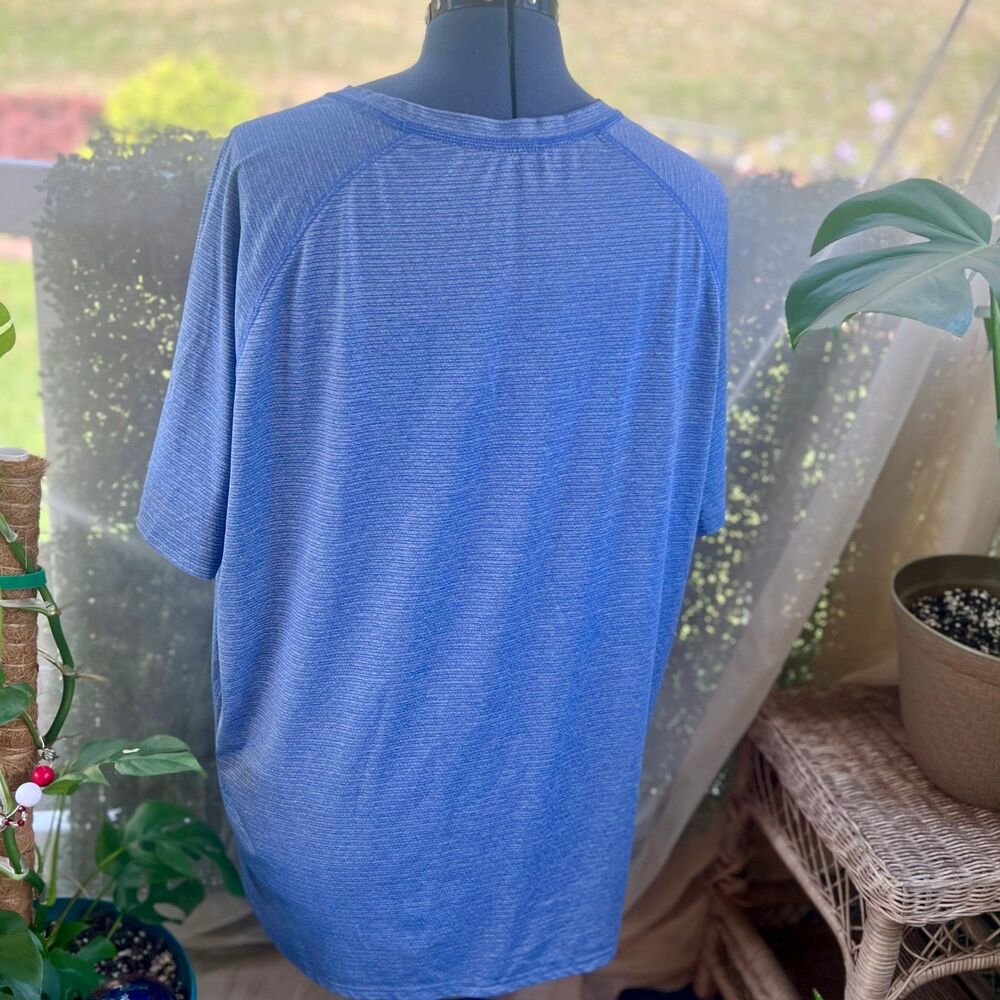 All in Motion XXL 2XL Heathered Blue Athletic Athleisure Shirt - Picture 4 of 6